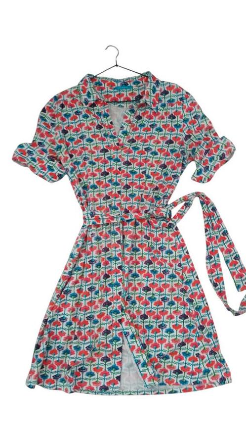 Retro zomer  jurkje Lien&Giel maat L, Kleding | Dames, Jurken, Nieuw, Maat 42/44 (L), Wit, Boven de knie, Ophalen of Verzenden
