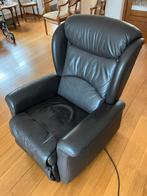 Lederen relaxfauteuil, Huis en Inrichting, Fauteuils, Ophalen, Gebruikt, 75 tot 100 cm, 50 tot 75 cm