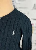 Ralph Lauren zwart wolmix kabelvest met glitter maat 8-10, Trui of Vest, Zo goed als nieuw, Ralph Lauren, Ralph Lauren EU