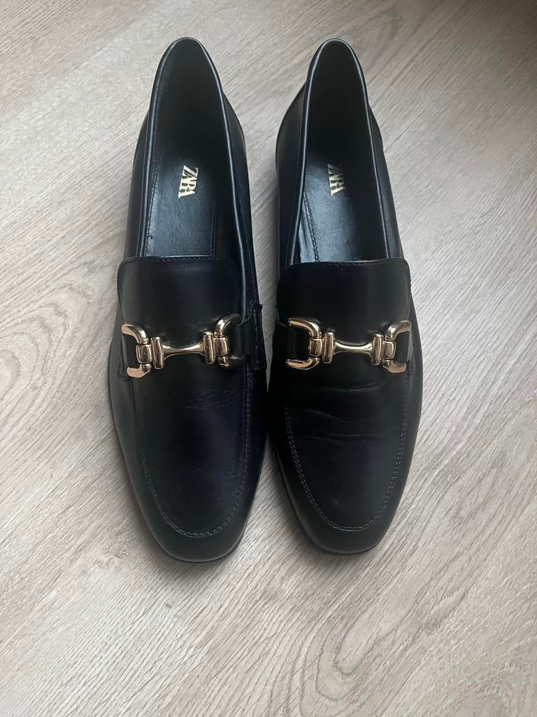Zara Mocassins Zwart - Maat 38 - Zo Goed Als Nieuw, Ophalen of Verzenden, Zo goed als nieuw, Zwart, Instappers