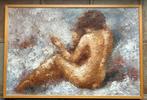 Naakt schilderij van Edward Barton, 92 bij 63 cm, Ophalen of Verzenden