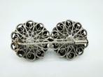 Zilveren broche gemaakt van keelknopen, 19e eeuws, Sieraden, Tassen en Uiterlijk, Antieke sieraden, Verzenden, Zilver, Broche