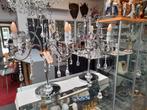 Set 2 mooie kristallen tafel lampen, Huis en Inrichting, Lampen | Tafellampen, Ophalen of Verzenden, Zo goed als nieuw, Minder dan 50 cm