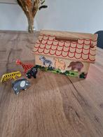 Houten Speelgoed dierentuin met puzzel stukken, Ophalen of Verzenden, Zo goed als nieuw, Overige typen