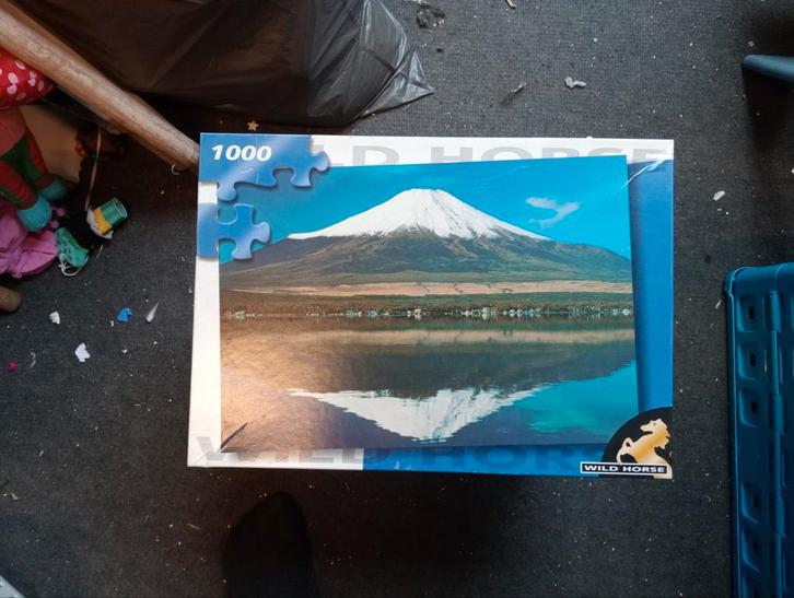 Puzzel Berglandschap - 1000 stukjes, Hobby en Vrije tijd, Denksport en Puzzels, Zo goed als nieuw, Legpuzzel, 500 t/m 1500 stukjes