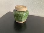 Antieke aardewerk gemberpot met deksel, Ophalen of Verzenden