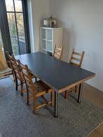 Grote grijze eettafel - 200x90 cm, Huis en Inrichting, Tafels | Eettafels, Ophalen, Gebruikt, 200 cm of meer, 50 tot 100 cm