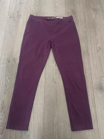 Miss Etam paarse stretch broek met rekbare tailleband mt 42 beschikbaar voor biedingen