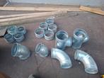 Nieuwe hulpstukken spiro met rubber, Doe-het-zelf en Verbouw, Buizen en Afvoer, Bochten, Pvc, Ophalen of Verzenden, Zo goed als nieuw