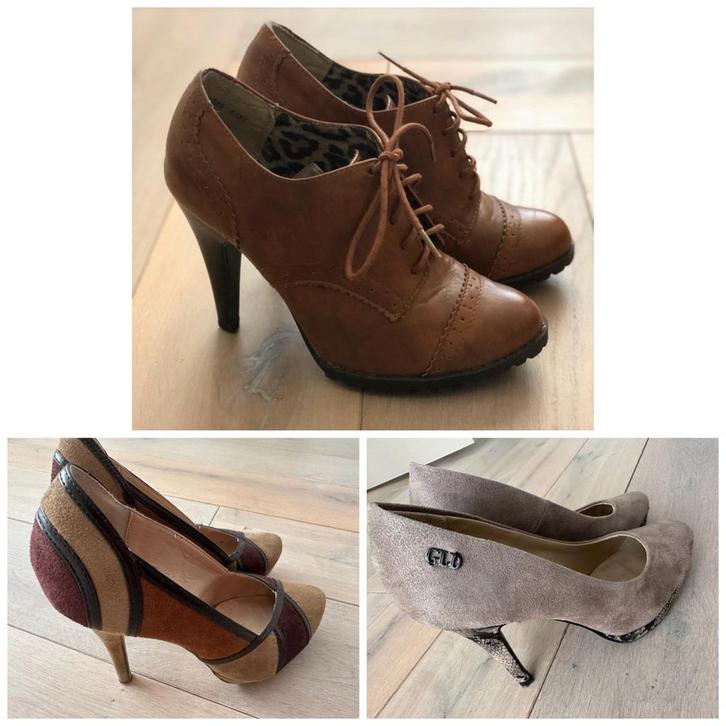 Graceland en Atmosphere pumps 3 paar maat 36, Kleding | Dames, Schoenen, Zo goed als nieuw, Pumps, Bruin, Ophalen of Verzenden