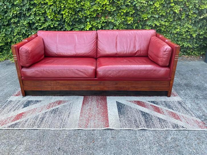 Schuitema Baldwin 2,5 zits leren bank !!!!, Huis en Inrichting, Banken | Bankstellen, Gebruikt, Rechte bank, Tweepersoons, 150 tot 200 cm