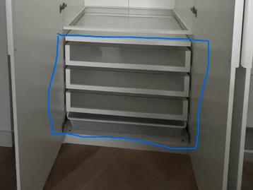 3x Ikea glas ladekast voor Ikea Pax kledingkast - afbeelding 1