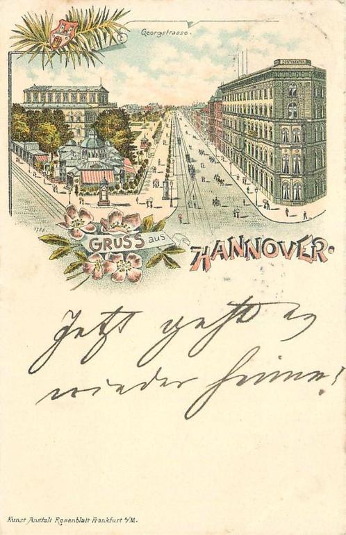 (379-119-003) Hannover Litho, Verzamelen, Ansichtkaarten | Buitenland, Duitsland, Voor 1920, Verzenden