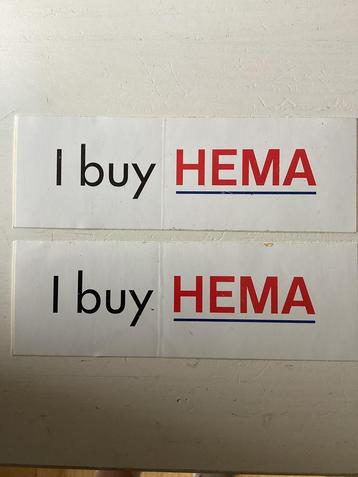 2 stickers I buy HEMA beschikbaar voor biedingen