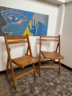 Vintage mid century  houten klapstoelen, Antiek en Kunst, Ophalen