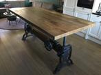 Eetkamertafel met verstelbaar gietijzeren onderstel, Antiek en Kunst, Antiek | Meubels | Tafels, Ophalen