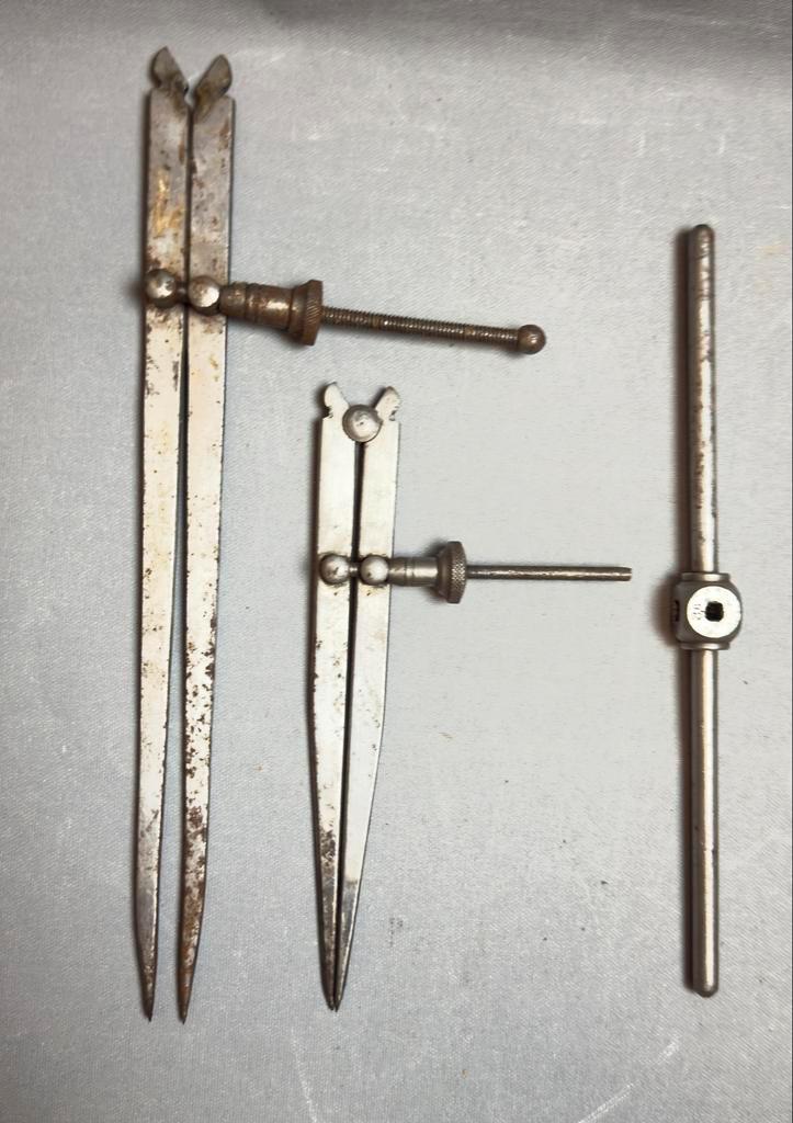 Stalen Passers & Draadsnijder #Draadsnijder #Passers, Antiek en Kunst, Antiek | Gereedschap en Instrumenten, Ophalen of Verzenden