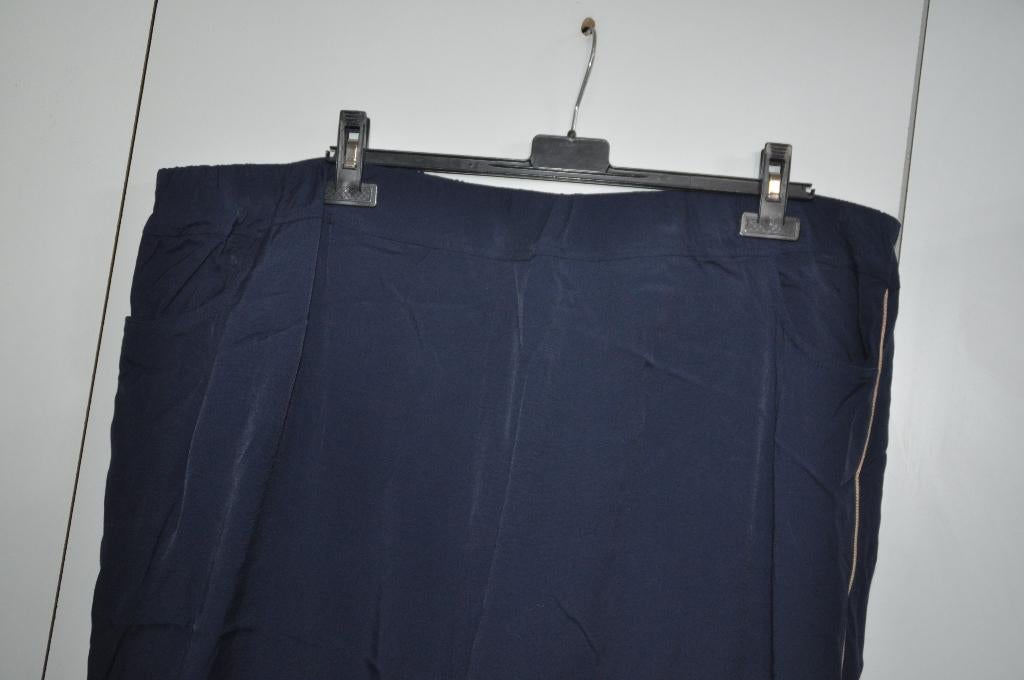 PN3 Mona Lisa Broek Blauw maat 54 beige bies, Kleding | Dames, Grote Maten, Blauw, Mona Lisa, Ophalen of Verzenden, Zo goed als nieuw