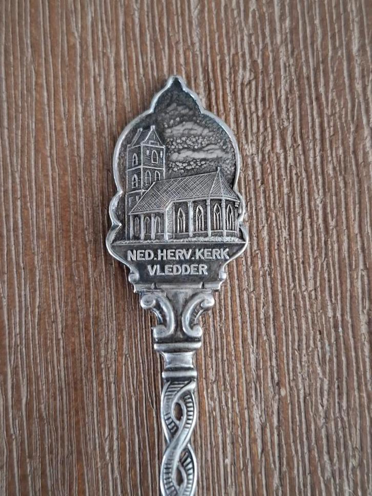 Oud verzilverd lepeltje Nederlands Hervormde Kerk Vledder, Antiek en Kunst, Antiek | Bestek, Ophalen of Verzenden