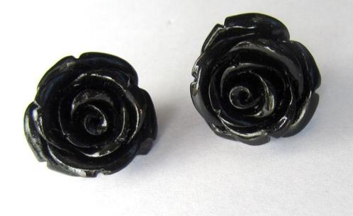 Prachtige grote Roos Bloemen oorbellen stekers, Sieraden, Tassen en Uiterlijk, Oorbellen, Zo goed als nieuw, Knopjes of Stekers