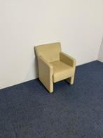 2 x Fauteuil, lichtgrijs, verrijdbaar, leder, Huis en Inrichting, Ophalen, Gebruikt, Minder dan 75 cm, Leer