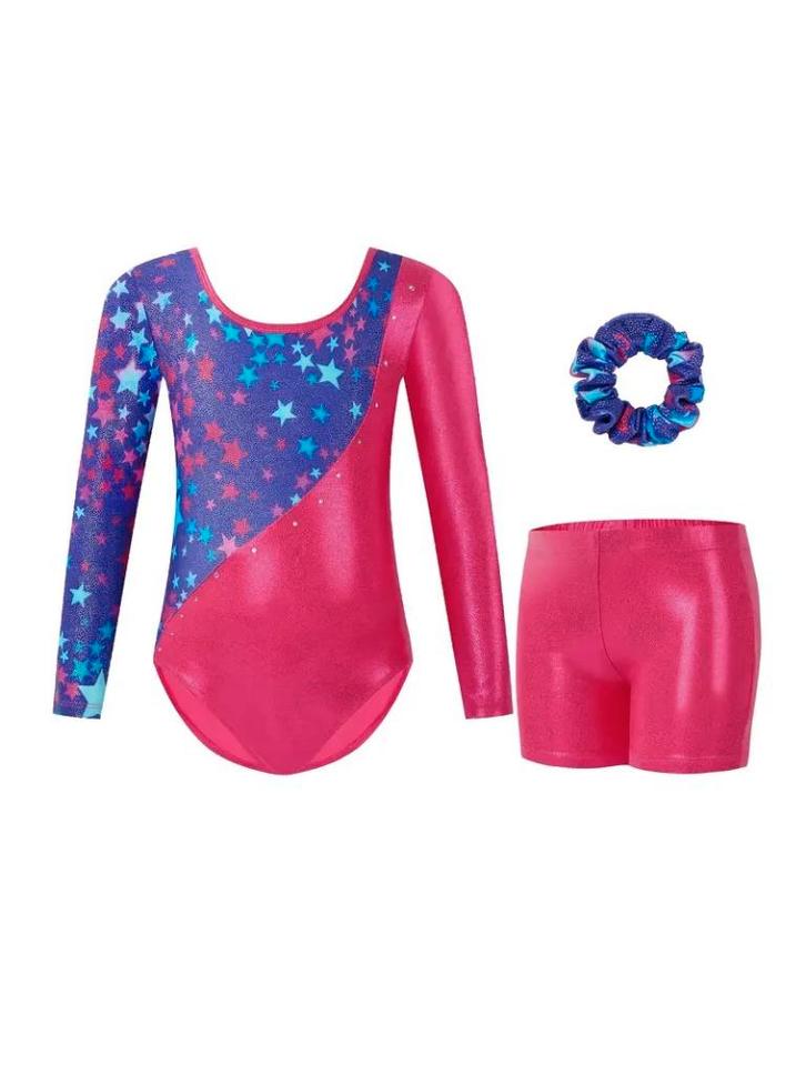 Turnpakje + turnbroekje roze 116 122 128 134 140 146 152, Sport en Fitness, Turnen, Nieuw, Turnpak(je), Roze, Ophalen of Verzenden