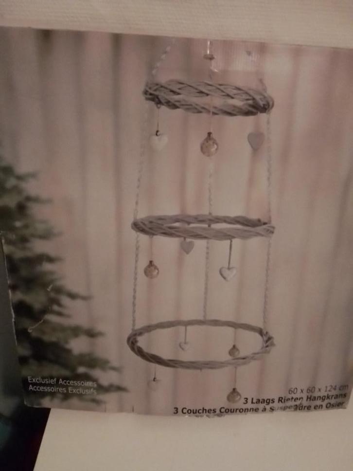 Rieten hangkrans, Huis en Inrichting, Woonaccessoires | Kransen, Nieuw, Ophalen of Verzenden