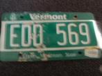 Kentekenplaat licenseplate Vermont no. 3 USA, Verzenden, Gebruikt, Auto's