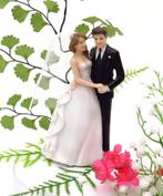 Zeer mooie romantische bruidspaar taart topper., Ophalen of Verzenden, Nieuw, Versiering, Geboorte of Huwelijk