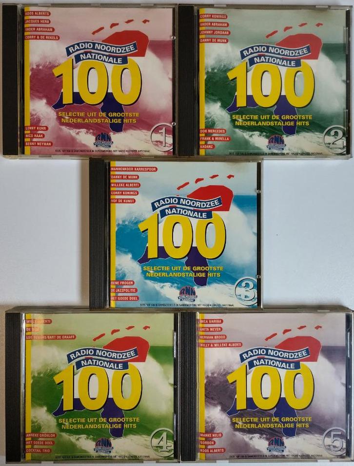 Boxset 5 CDs Radio Noordzee Nationale 100 (1995 Jam Records), Cd's en Dvd's, Cd's | Nederlandstalig, Zo goed als nieuw, Levenslied of Smartlap