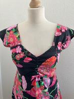 Lien & Giel maat M roze retro bloemen jurk 2232, Maat 38/40 (M), Lien & Giel, Ophalen of Verzenden, Zo goed als nieuw