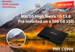 High Sierra 10.13.6 VoorGeïnstalleerd op PNY SSD van 500GB, Computers en Software, Besturingssoftware, Nieuw, MacOS, Ophalen of Verzenden