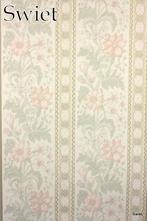 6552 romantisch bloemen vintage wallpaper pastel roze groen, Huis en Inrichting, Stoffering | Behang, Verzenden, 75 m² of meer