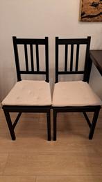 Houten eetkamer stoelen 2 stuks, Huis en Inrichting, Stoelen, Ophalen, Bruin, Hout