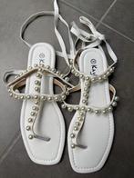 zomer sandaal wit maat 39 nieuw, Wit, Zo goed als nieuw, Sandalen of Muiltjes, Ophalen of Verzenden