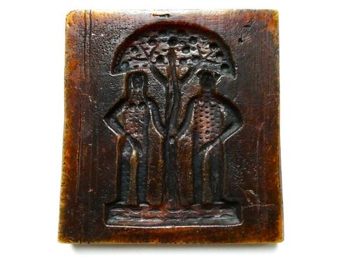 Speculaasvorm koekplank botervorm Adam en Eva wasvorm, Antiek en Kunst, Curiosa en Brocante, Ophalen of Verzenden