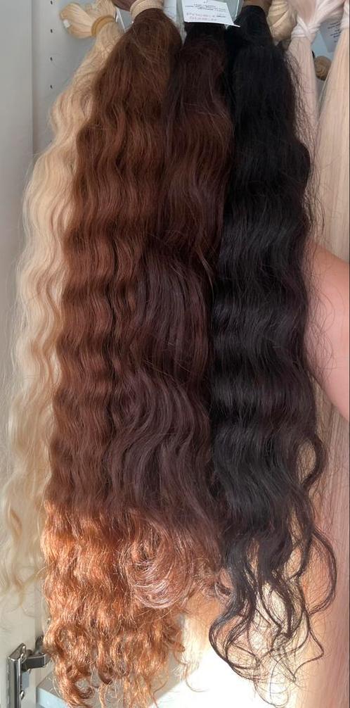 India curly en wavy 100% human hair top kwaliteit 1 donor, Sieraden, Tassen en Uiterlijk, Uiterlijk | Haarverzorging, Nieuw, Pruik of Haarverlenging