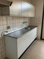 Witte Keukenkast met Spoelbak, Gebruikt, Wit, Enkelwandige keuken, Ophalen of Verzenden