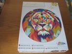 Round puzzel LION 1000 stukjes, Hobby en Vrije tijd, Denksport en Puzzels, Ophalen of Verzenden, 500 t/m 1500 stukjes, Gebruikt