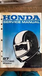 Honda service manual VT1100C Shadow 1987, Motoren, Ophalen of Verzenden, Honda