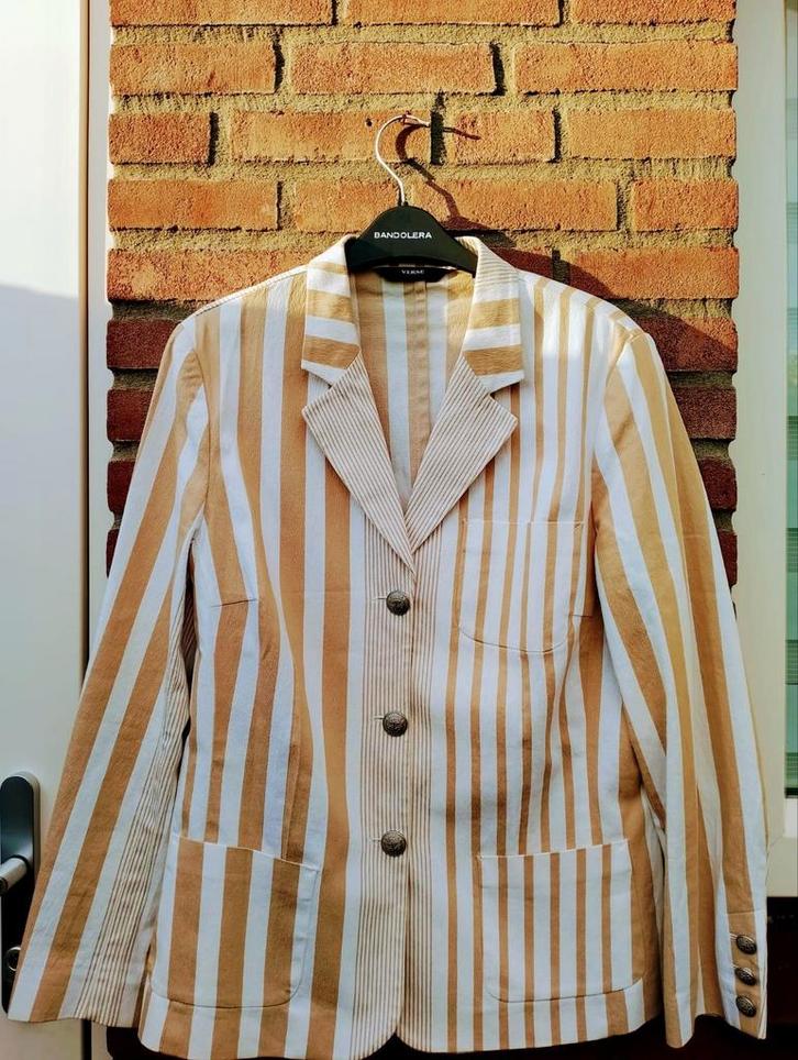 Elegante stijlvol blazer van Verse, 44 gestreept, Kleding | Dames, Jasjes, Kostuums en Pakken, Zo goed als nieuw, Jasje, Maat 42/44 (L)