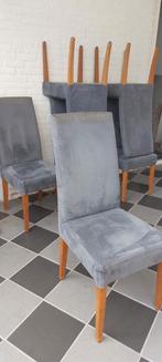 6 mooie degelijke grijze stoelen, Huis en Inrichting, Stoelen, Ophalen, Gebruikt, Grijs