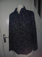 Travel Blouse - Donkerblauw met Witte Print - Maat M, Maat 38/40 (M), Blauw, Nieuw, Ophalen of Verzenden