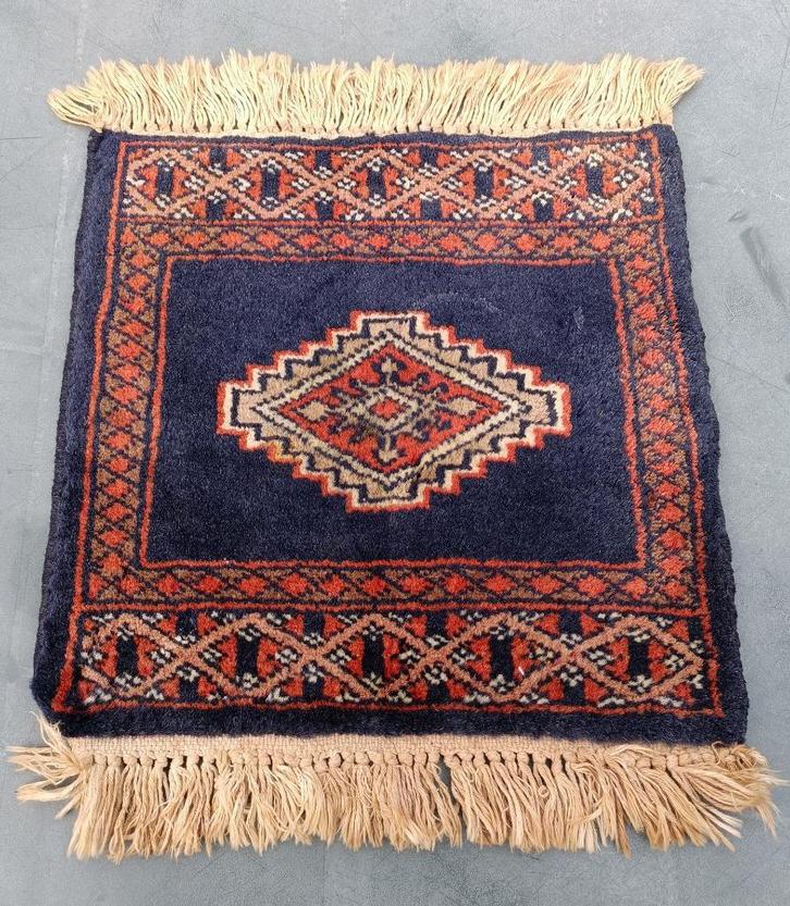 Perzisch geknoopt tapijt onderzetter BOUCHARA SUP 30x30 (KP3, Antiek en Kunst, Antiek | Kleden en Textiel, Ophalen of Verzenden