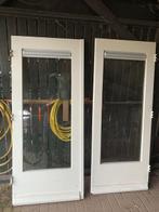 Dubbele buitendeuren, Doe-het-zelf en Verbouw, Kozijnen en Schuifpuien, Deurkozijn, Zo goed als nieuw, 150 tot 225 cm, Inclusief glas