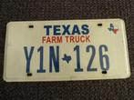 Kentekenplaat licenseplate Texas Farm Truck USA, Auto's, Gebruikt, Ophalen of Verzenden