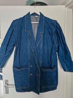 Vintage 90s Spijkerblazer - Unieke Stijl! - 46, Blauw, Maat 46/48 (XL) of groter, Ophalen of Verzenden, Zo goed als nieuw