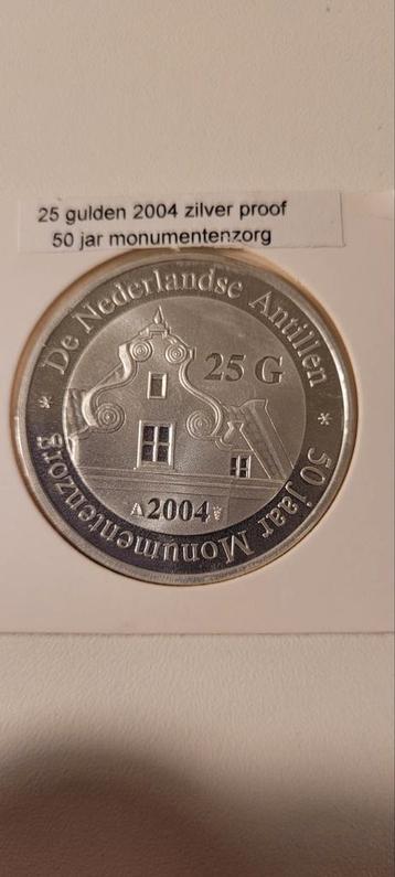 25 Gulden 2004 Zilver Proof - Monumentenzorg beschikbaar voor biedingen