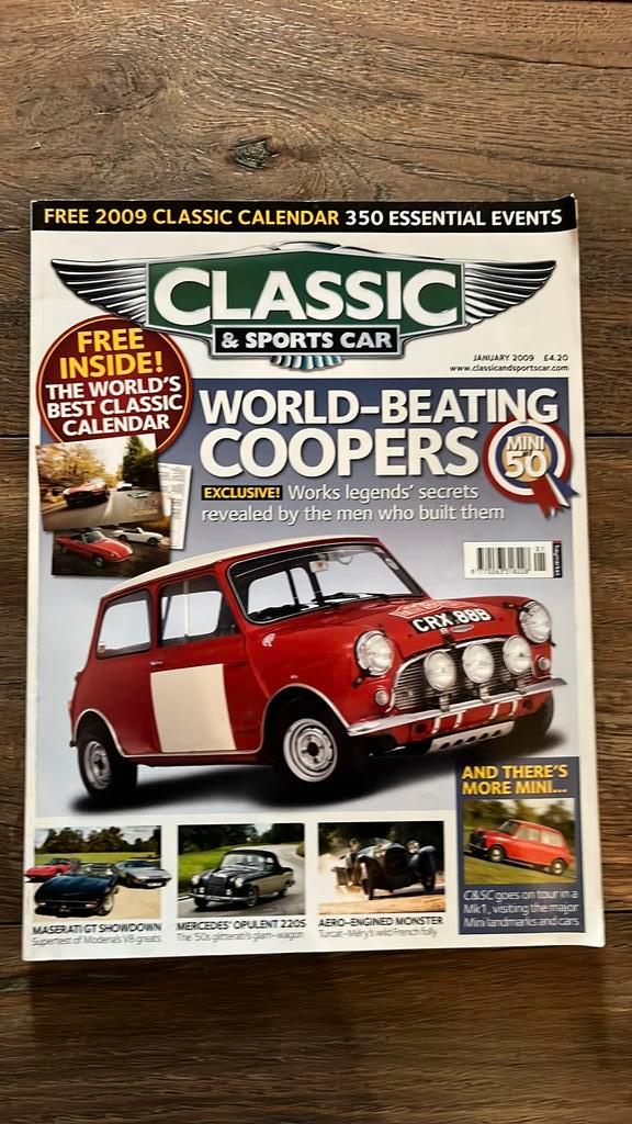 CSC: Mini, Jensen FF, Simca 1200S, Maserati Khamsin, Boeken, Auto's | Folders en Tijdschriften, Zo goed als nieuw, Algemeen, Ophalen of Verzenden