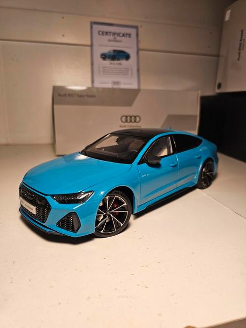 Audi Rs7 Miami blue schaalmodel 1:18 Kyosho, Hobby en Vrije tijd, Modelauto's | 1:18, Zo goed als nieuw, Kyosho, Ophalen